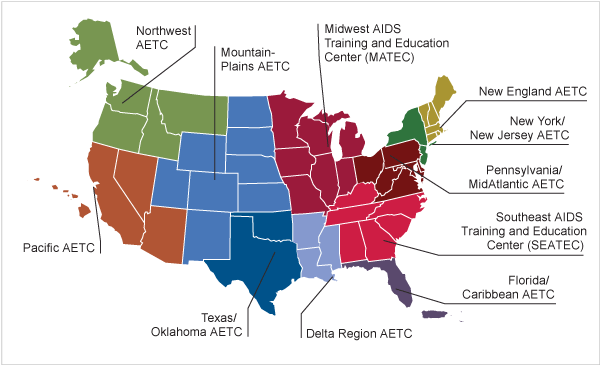 Map of AETCs